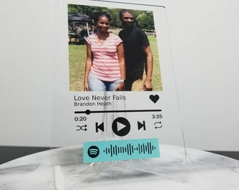 Personalized First Anniversary Gift for Boyfriend | Custom Album Cover Music Plaque | Personalize Gift with Photo | Wedding Anniversary