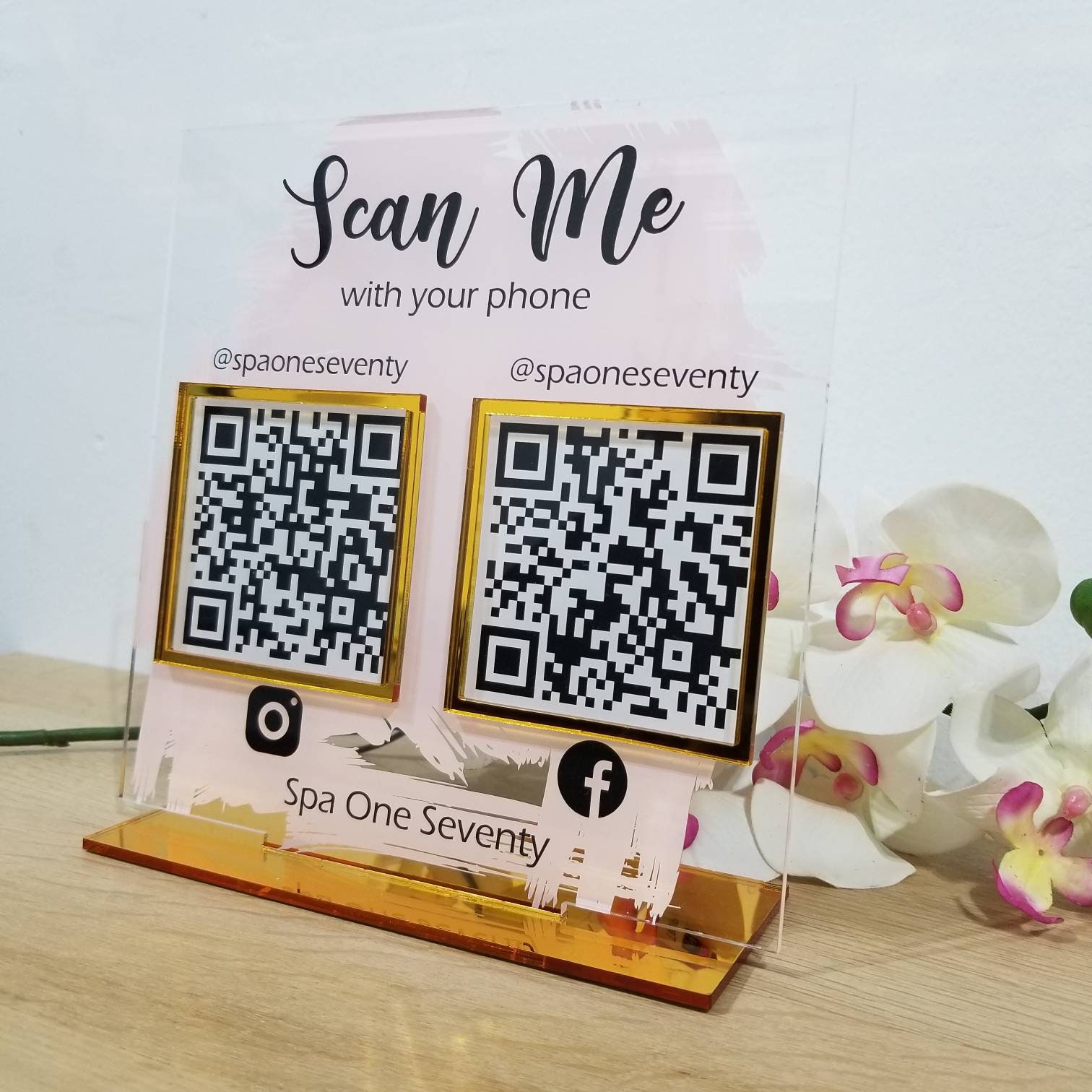 No Scan Qr Code Sign Multi Qr Code Sign | Qr Code Sign Business | Social Media Sign ...