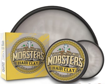 Argile capillaire Mobsters, produit coiffant professionnel pour hommes avec un fini mat, tenue forte + texture Obtenez une coiffure vintage facilement, à base d'eau