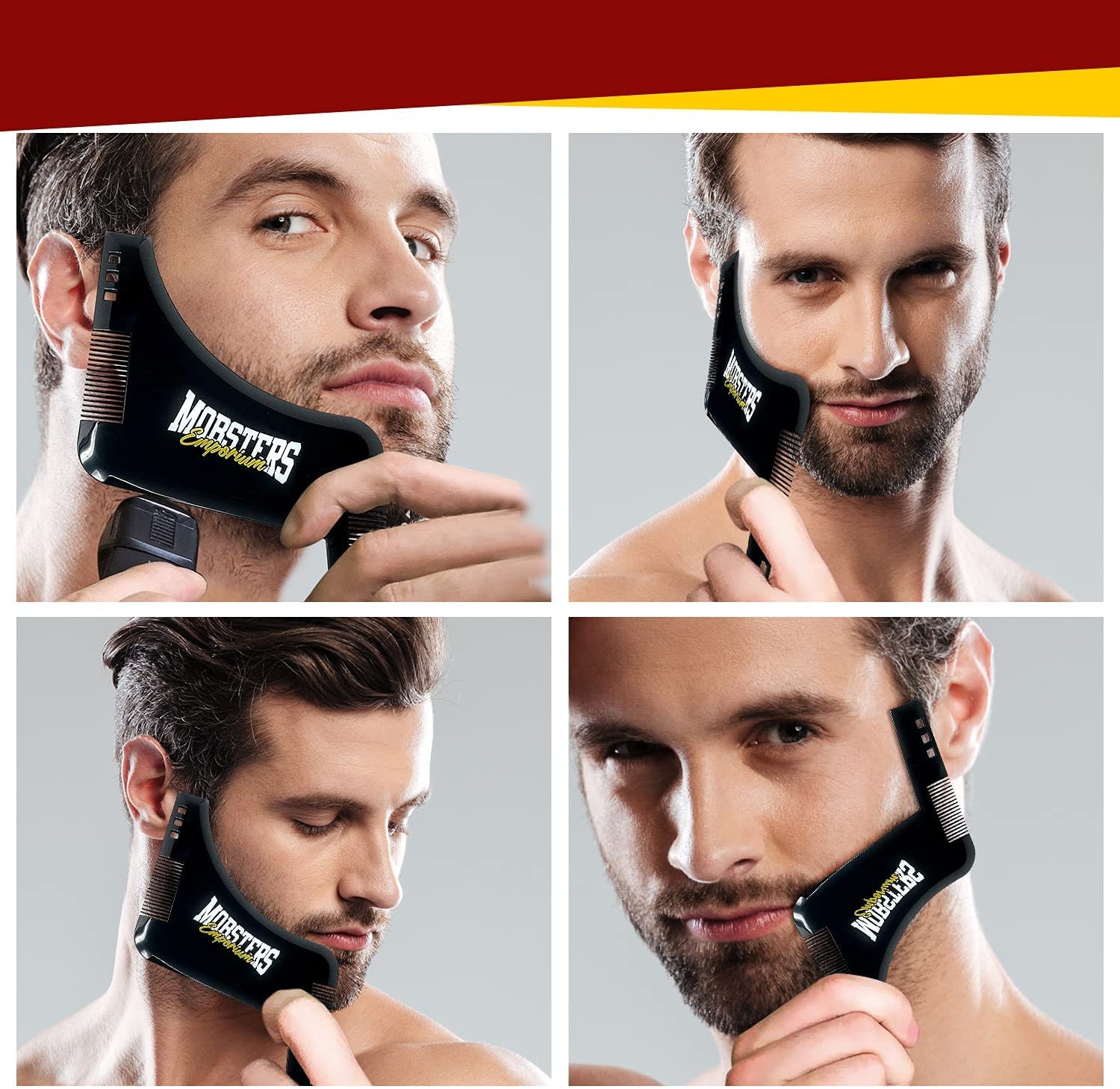 Mobsters Beard Shaping Template Plus Beard Comb Allinone Tool Etsy