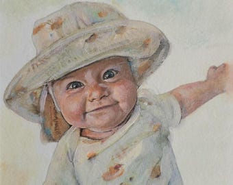 Hand-Painted Portrait from Photo | Custom Watercolor or Acrylic Art