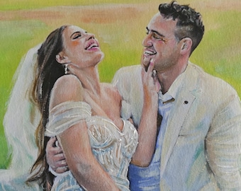 Hand-Painted Custom Portrait: Watercolor or Acrylic Family, Pet & Home Art