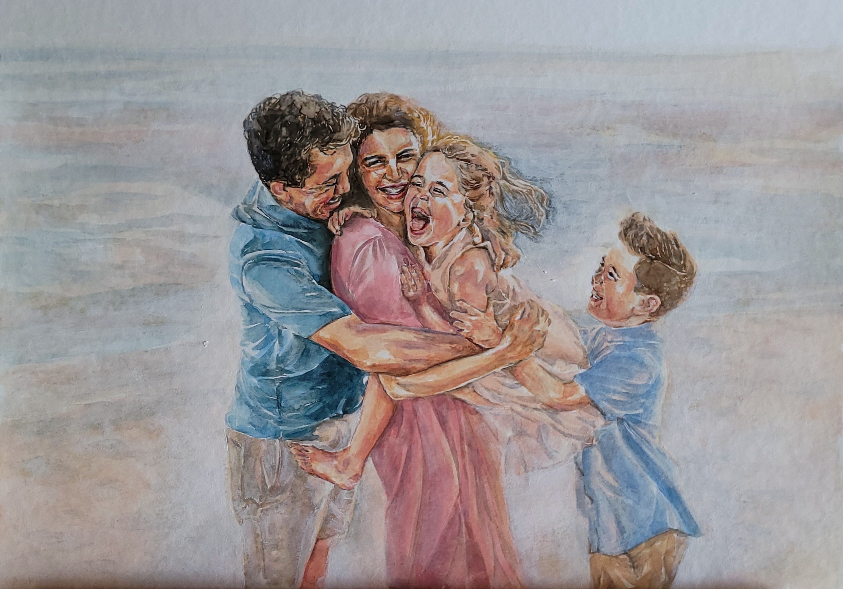 Custom Portrait From Picture, Watercolor Portrait Art, Gift From