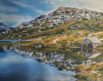 Aangepaste aquarel landschapsschilderkunst: gepersonaliseerde reisherinneringskunst