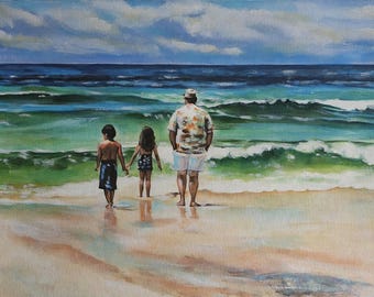 Aangepaste aquarellandschapsschilderij van foto: gepersonaliseerde reiskunst