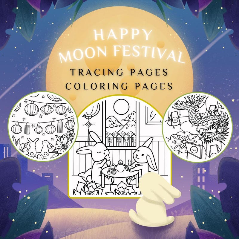 Rabbit in the Moon - Etsy