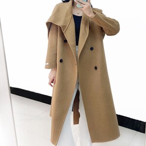 women's shawl collar wrap coat