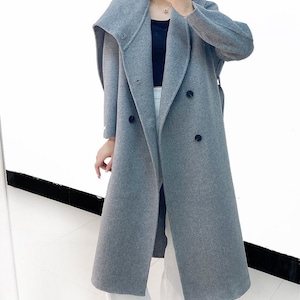 women's shawl collar wrap coat