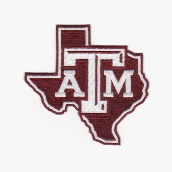 TEXAS A&M UNIVERSITY embroidered Patch/ Iron On Patch / Sew On Patch / Backpack Patch / Jacket Patch / Collegiate Embroidery / Aggie pride