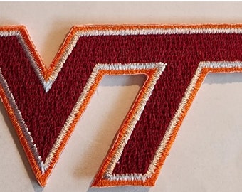 VIRGINIA TECH UNIVERSITY embroidered Patch/ Iron On Patch / Sew On Patch / Backpack Patch / Jacket Patch / Collegiate Embroidery / Hokies
