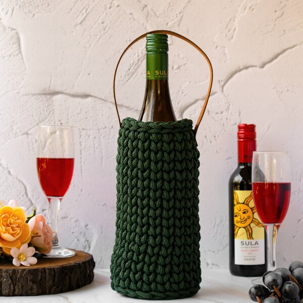 Crochet Wine Bags Etsy