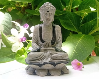 Boeddha-Meditatieve boeddha-Marmeren Boeddha-Vrede Boeddha-Bescherming-Verjaardag Gunsten-Meditatie Kamer Decor- Housewarming Gift-Verjaardagscadeau