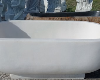 Marble Bathtub,Stone Bathtub,Hand Carved Tub, Natural Stone tub, Custom Order tub,White tub,Oval Bathtub,Handmade Bathtub