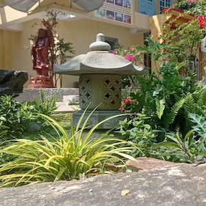 Japanese lantern Natural Stone Garden Decoration Pagoda lamp Art Sculpture H 23.6 inches