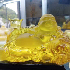 Laughing buddha stone statue Buddha sculpture Smiling buddha Happy Buddha Crystal Buddha Lucky Buddha Lucky stone Healing stone