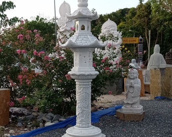 Stenen lantaarn,Marmeren Lamp,Verlichting,Tuin Beeldjes,Toegangspoort,Drive poorten,Sculptuur Ornament,Chinese lantaarn
