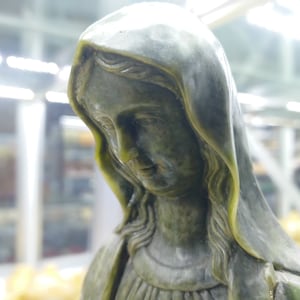 Lady Blessed Virgin Mary Maria stone statue Catholic Statue Marble power Handmade Maria statue Mother statue VIntage Mother statue Birthday