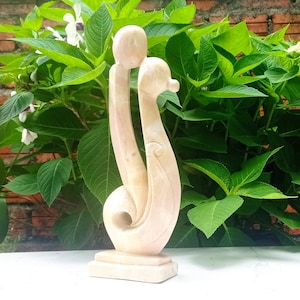 Abstrakte Kunst-Abstrakte Skulptur-Verliebte-Verliebte-Zeitgenössische Kunst-Stein Kunst-Stein Skulptur-Handgeschnitzt