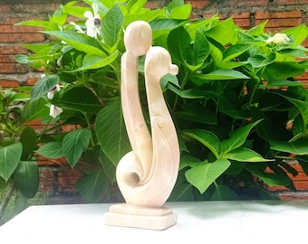 Abstract art-Abstract sculpture-Lovers-Fall in love-Contemporary art-Stone art-Stone sculpture-Hand Carved