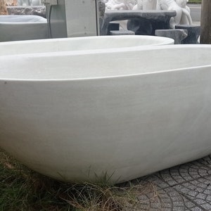 Bañera blanca, Bañera de piedra, Bañera ovalada, Bañera de mármol, Bañera para el hogar, Bañera tallada a mano, Lavabo, Lavamanos