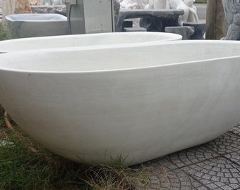 White Bath tub,Stone tub,Oval tub,Marble tub,Bathtub for home,Hand carved tub,Wash basin,Wash hand