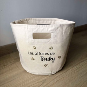 Petit panier à jouets personnalisé en coton
