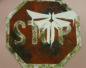 The Last Of Us stop sign fireflies symbol cardboard craft decor