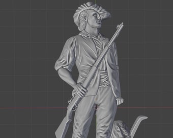 Minuteman 1776 Unabhängigkeitskrieg 3D STL Modell