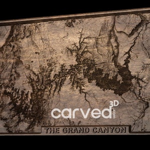 Grand Canyon Topographic Map 3D STL for CNC Carving and 3d Printing - Etsy