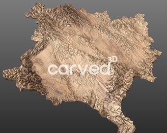 Switzerland Topographic Terrain 3D Map Model for CNC Milling and ...
