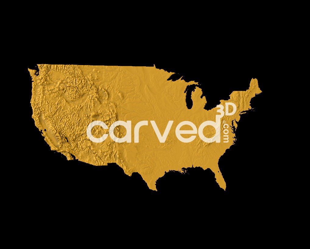 USA Topographical 3D Model STL for CNC Carving & 3D Printing - Etsy