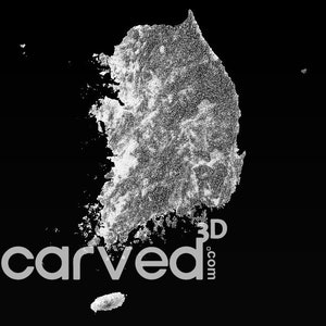 Coreia do Sul (República da Coreia) HD Topográfico Terreno Modelo 3D Modelo de Mapa STL para Fresagem CNC e Impressão