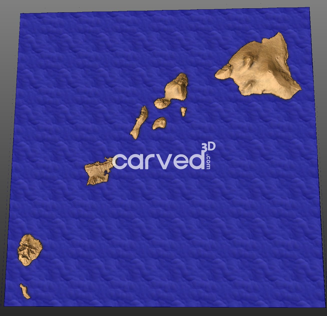 State of Hawaii 3d Topographic Model for CNC Carving and 3d Printing - Etsy