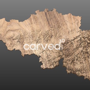Belgium Topographic Terrain 3D Map Model for CNC Milling and Printing