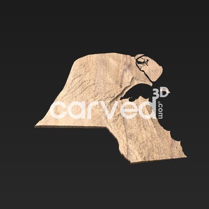 Kuwait HD Topográfico Terreno 3D modelo STL Mapa Modelo para Fresagem CNC e Impressão