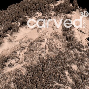 Mongolia HD Topographic Terrain 3D Model STL Map Model for CNC Milling ...