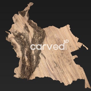 Modelo de mapa STL do terreno topográfico da Colômbia 3D para fresagem e impressão CNC