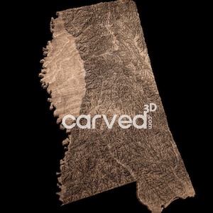 Modèle de carte 3D du terrain topographique de l'État du Mississippi pour le fraisage et l'impression CNC