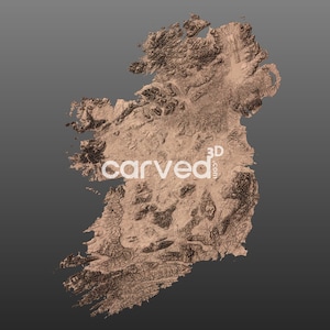 Eire Island (Irland) Topographisches Gelände 3D-Modell STL-Karte Modell für CNC-Fräsen und Drucken