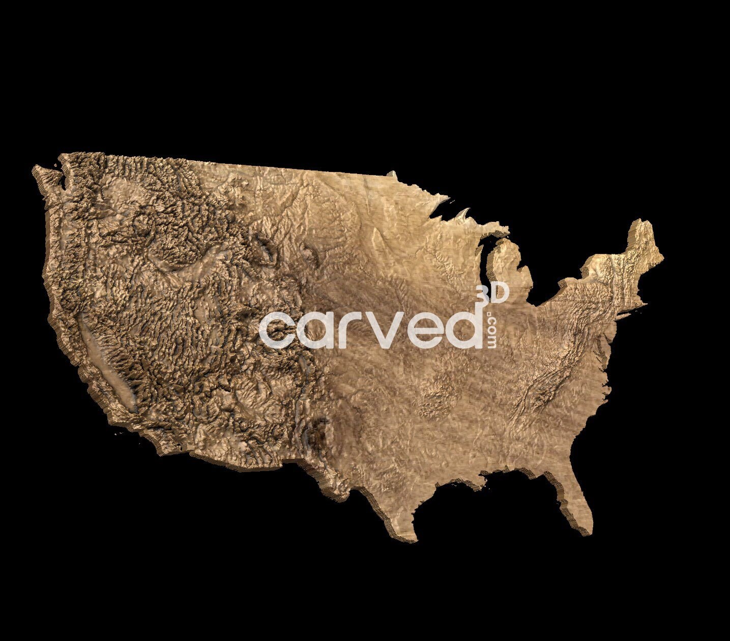 USA Topographical 3D Model STL for CNC Carving & 3D Printing - Etsy