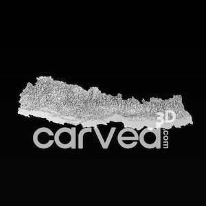 Modèle de carte STL du modèle 3D de terrain topographique HD du Népal pour le fraisage et l'impression CNC