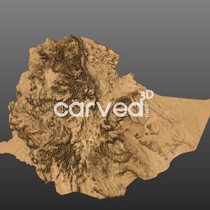 Ethiopia Topographic Terrain 3D STL Map Model for CNC Milling and ...