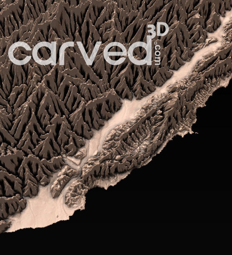 Taiwan Topographic 3D Terrain Model for CNC Milling (digital Download ...