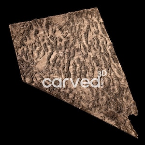 Modèle 3D du terrain topographique de l'État du Nevada Modèle de carte STL pour le fraisage et l'impression CNC