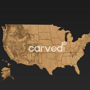 US 50 states - unStaggered 48 States split topography complete, multiple variations
