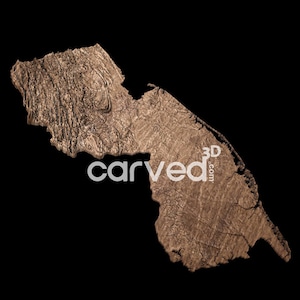 Modelo de mapa topográfico 3D do estado de Nova Jersey para fresamento e impressão CNC