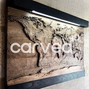 Ganze Welt TOPO Topographic Terrain 3D-Modell STL-Kartenmodell für CNC-Fräsen und Drucken
