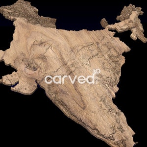 Indien Topographisches Gelände 3D Kartenmodell zum CNC Fräsen und Drucken