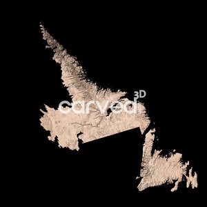 Newfoundland and Labrador Canada 3D Model for CNC and 3d printin g