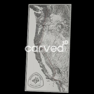 Modèle 3D STL Pacific Crest Trail pour la sculpture CNC et l'impression 3D